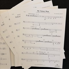 My Victory Won Todd Stalter Concert Band Complete Set Score Parts Grade 3.5