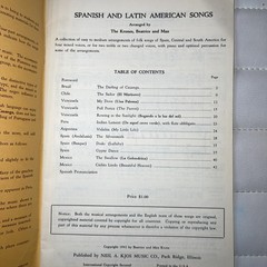 Vintage Songbook Sheet Music Spanish & Latin American Songs 1942 Krone Neil Kjos
