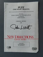 Puff (the Magic Dragon) 1994 sheet music- SATB Vocal & Piano, String Bass, Percu