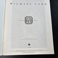 Michael Card Songbook 20 Favorite Songs Piano Guitar Vocal Christian Free Ship