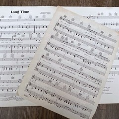 Long Time Sheet Music 1977 Boston Guitar Piano Vocal