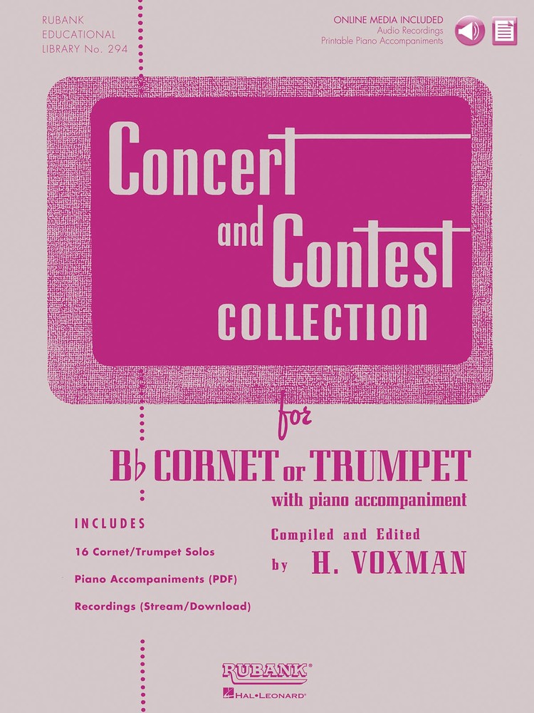 Concert and Contest Collection for Trumpet Solo Sheet Music Rubank Book & Media