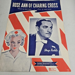 Rose Ann of Charing Cross Sheet Music 1942 Piano Lyrics Chords Goell Wayne Vtg