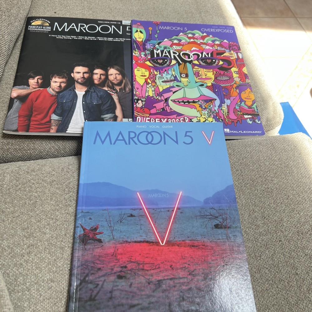 Maroon 5 V Sheet Music Songbook (3) Overexposed Piano Vocals Guitar Hal Leonard