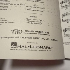 Lionel Bart&rsquo;s Oliver! TRO Richmond Music Folios Series Vocal Score Sheet Music