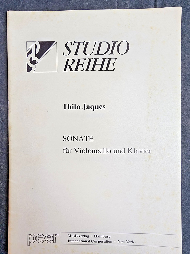 Thilo Jaques Sonata for Cello and Piano – Full Score and Parts