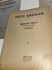 Sheet Music Fritz Kreisler Lot-Piano and Violin (3) VG+