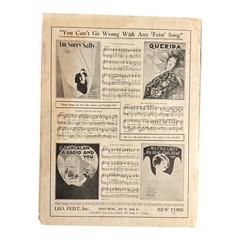 My Mother’s Eyes Sheet Music Lucky Boy George Jessel Leo Feist Gilbert Baer 1929