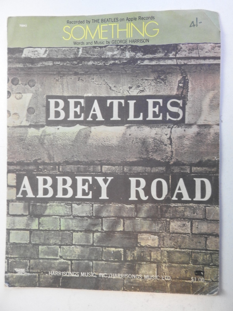 Beatles – Something sheet music piano vocals guitar original 1969 scarce