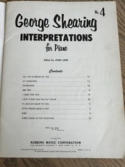 George Shearing Interpretations No. 4 Piano Sheet Music Easy Listening Robbins