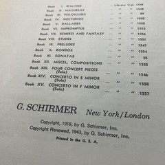 Vintage G Schirmer Chopin Etudes Complete Works Piano Score 1551 Yellow USA