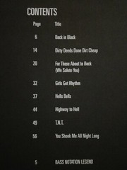 AC/DC BASS GUITAR TAB / TABLATURE / ***BRAND NEW*** / AC/DC BASS PLAY ALONG
