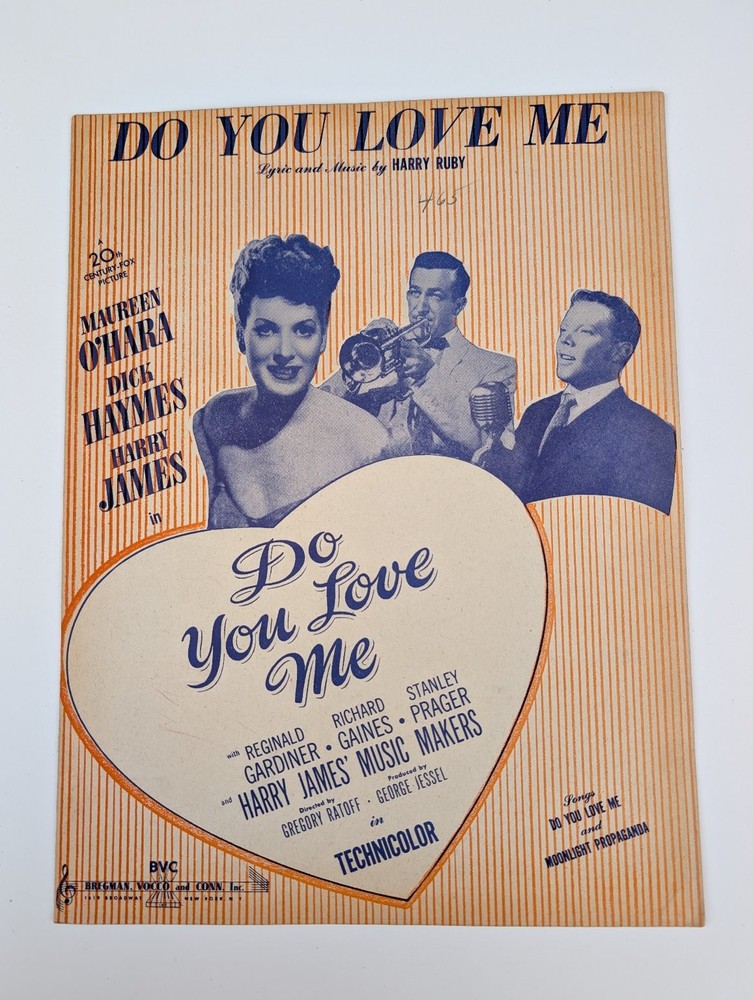 Do You Love Me Sheet Music 20th Century Fox Harry Ruby