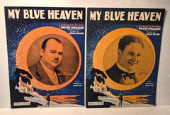 Lot of 2- SHEET MUSIC « MY BLUE HEAVEN » (FOX TROT) – 1927