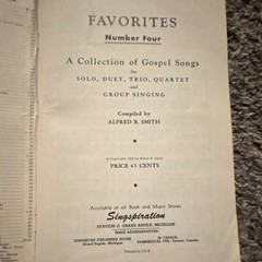 Singspiration Favorites Number Four Gospel Songbook Collection for Solo-Choir
