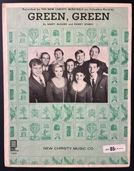 1963 NEW CHRISTY MINSTRELS « GREEN, GREEN » SHEET MUSIC – FOLK SONG