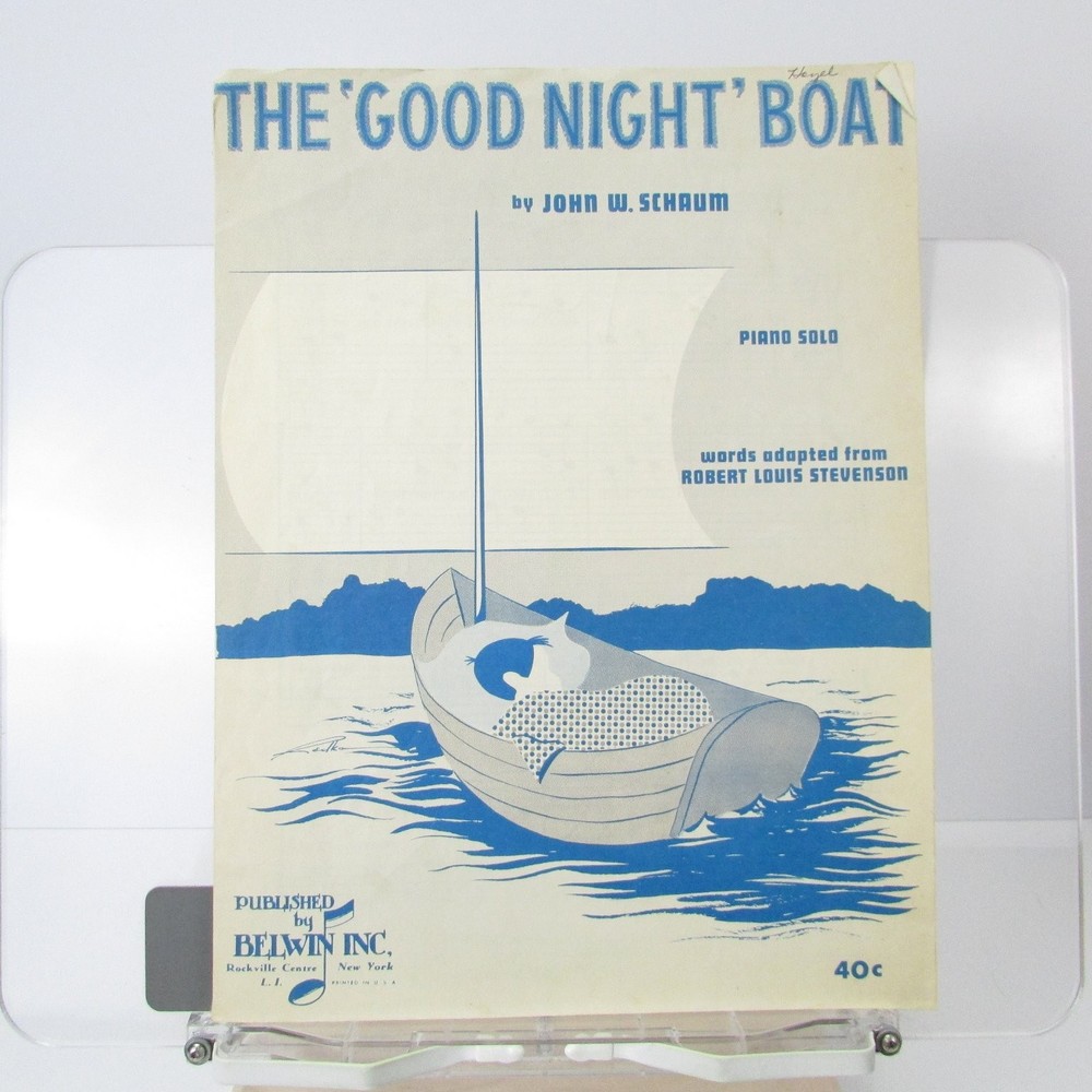 The Good Night Boat Sheet Music Piano Solo John W Schaum 1958