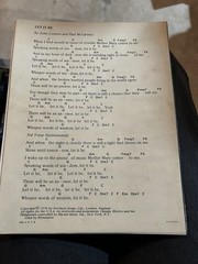 BEATLES LET IT BE SONG BOOK SHEET MUSIC PIANO GUITAR 1970 TAB LYRICS