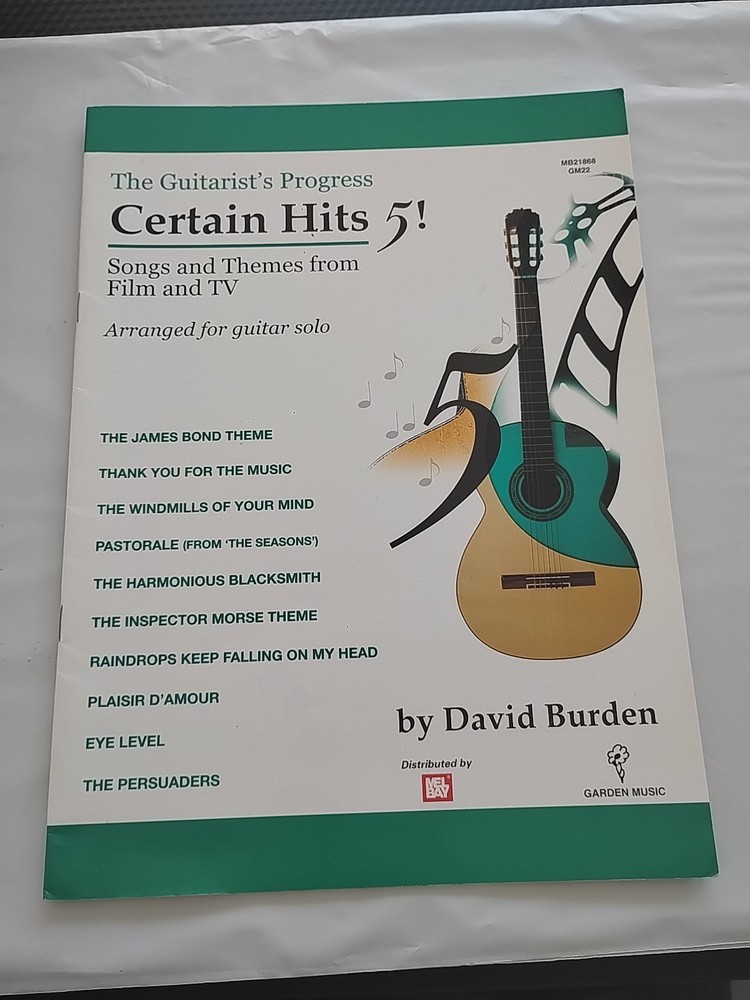Guitarist&rsquo;s Progress Certain Hits 5 Guitar Song Book Sheet Music Chords Mel Bay