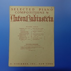 Rubinstein Selected Piano Compositions Songbook G. Schirmer Piano Solo