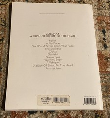 Coldplay A Rush of Blood to the Head Song book Sheet Music Guitar Tab Lyrics