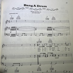 BLAZE OF GLORY Sheet Music 1990 Jon Bon Jovi Guitar Piano Rock w/ Poster