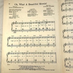 Rodgers Hammerstein Show Tunes Baldwin Organ Vintage Musical Sheet Music 1957