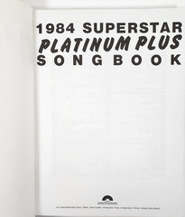 1984 Superstar PLATINUM PLUS Songbook-Piano/Vo/Gtr Pop Rock Soundtracks 74 Songs