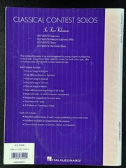 Classical Contest Solos Mezzo Soprano 10 Song Vocal Sheet Music Book w/CD 1997