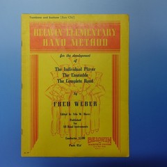 Belwin Elementary Band Method Trombone Baritone Bass Clef Fred Weber EL 188