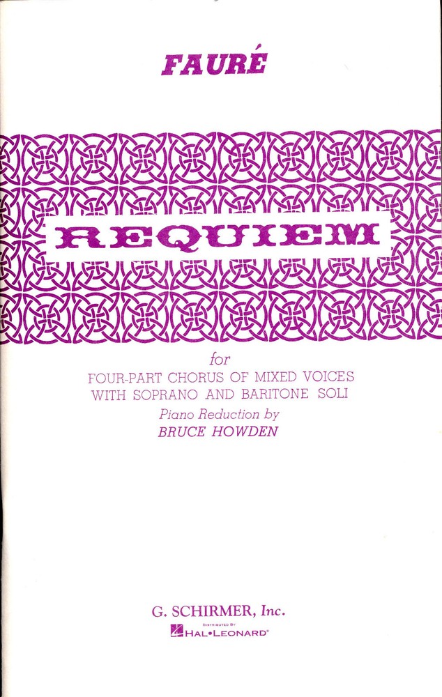 Vocal Score FAURE Requiem G SCHIRMER Vocal & Piano Four-Part Chorus LN! + BONUS