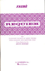 Vocal Score FAURE Requiem G SCHIRMER Vocal & Piano Four-Part Chorus LN! + BONUS