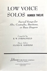 Low Voice Solos No 6 by Stringfield & Hawkins Sheet Music 1969 Paperback