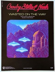 1982 CROSBY STILLS & NASH « WASTED ON THE WAY » SHEET MUSIC – POP ROCK ERA