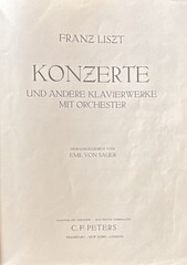 Franz Liszt Piano Concertos Sheet Music Edition Peters MPN 3602c