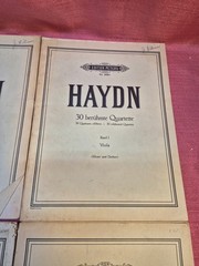 Vintage Haydn 30 Celebrated Quartets Band I Complete 4 Parts Edition Peters Set