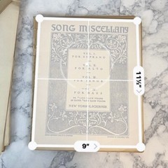 Vintage early 1900’s sheet music Morning Star, Invictus piano arrangements Paper