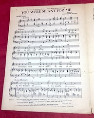 Sheet Music for You Were Meant For Me Lyric by Arthur Freed Melody 1929 VTG