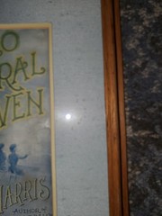 Original 1901 Framed Sheet Music Cover « Hello Central, Give Me Heaven » Vintage