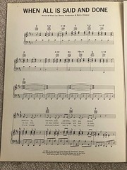 1982 WHEN ALL IS SAID AND DONE Sheet Music ABBA by Benny Andersson Bjorn Ulvaeus