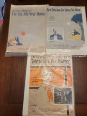Vintage Lot Of 19 Sheet Music Pages Some Irving Berlin 20s 50s