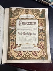 Tchaikovsky Op. 23 Concerto No. 1 Piano 1939 rare color title in Russian