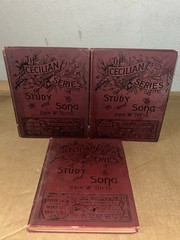 (3)1892 Cecilian Series of Study & Song Books 2-4 Alto/Soprano Unchanged & Mixed