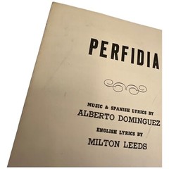 Perfidia 1941 Vintage Sheet Music Alberto Dominguez Milton Leeds Spanish English