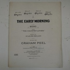 songsheet THE EARLY MORNING graham peel , A ,#251022a