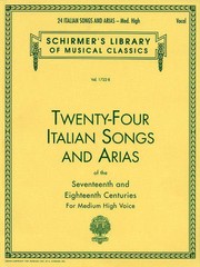 24 Italian Songs & Arias Medium High Voice Book and Audio NEW 050481592
