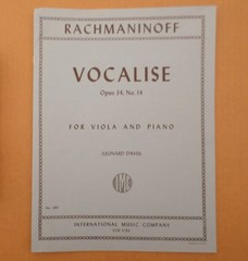 Rachmaninoff Vocalise for Viola and Piano Opus 34 no. 14 by Leonard Davis