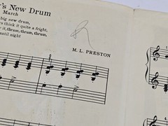 Tommy&rsquo;s New Drum March by ML Preston 1929 Solo Piano Sheet Music