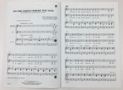 On The Street Where You Live SSA Chorus Piano Guitar Drums Sheet Music Warner