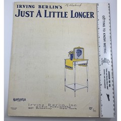 Antique Irving Berlin&rsquo;s, Just A Little Longer, 1926 sheet music #23. Nice!